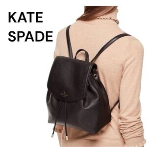 Kate Spade Black Pebbled Soft Leather Backpack Mulberry Street Breezy Small Bag